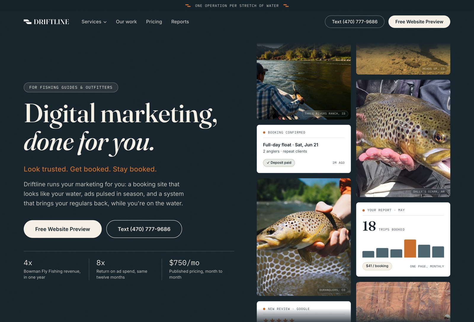 Driftline homepage